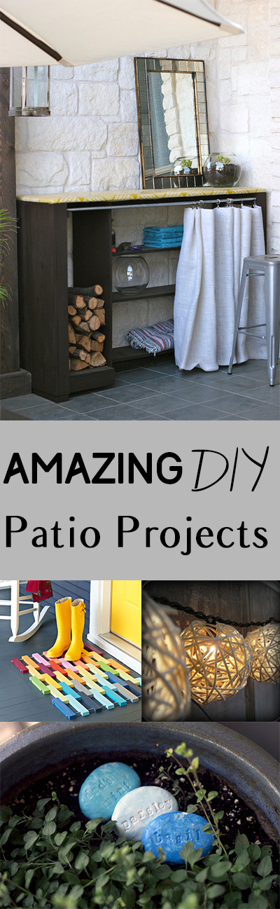 DIY patio projects, patio projects, easy patio projects, popular pin, yard and landscaping, outdoor living, outdoor projects. 