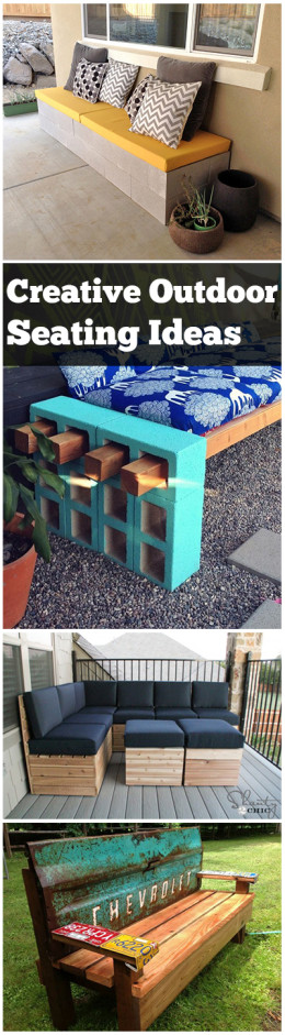 Creative Outdoor Seating Ideas ~ Bless My Weeds