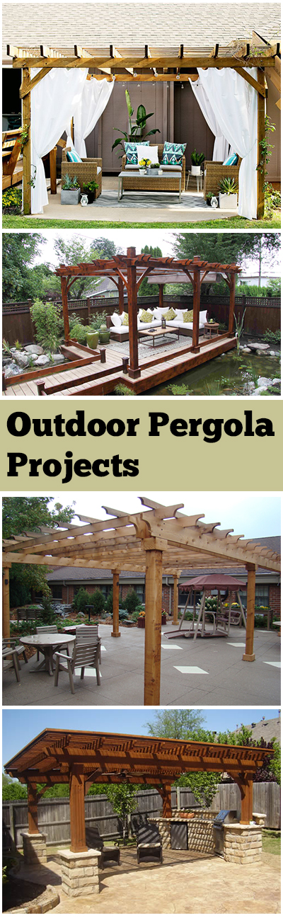 Outdoor pergola, outdoor pergola projects, DIY pergola projects, popular pin, DIY outdoor projects, outdoor living, outdoor entertainment.