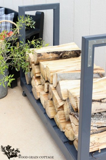 Outdoor firewood, outdoor projects, DIY outdoors, outdoor living, popular pin, DIY projects, firewood racks, outdoor storage. 