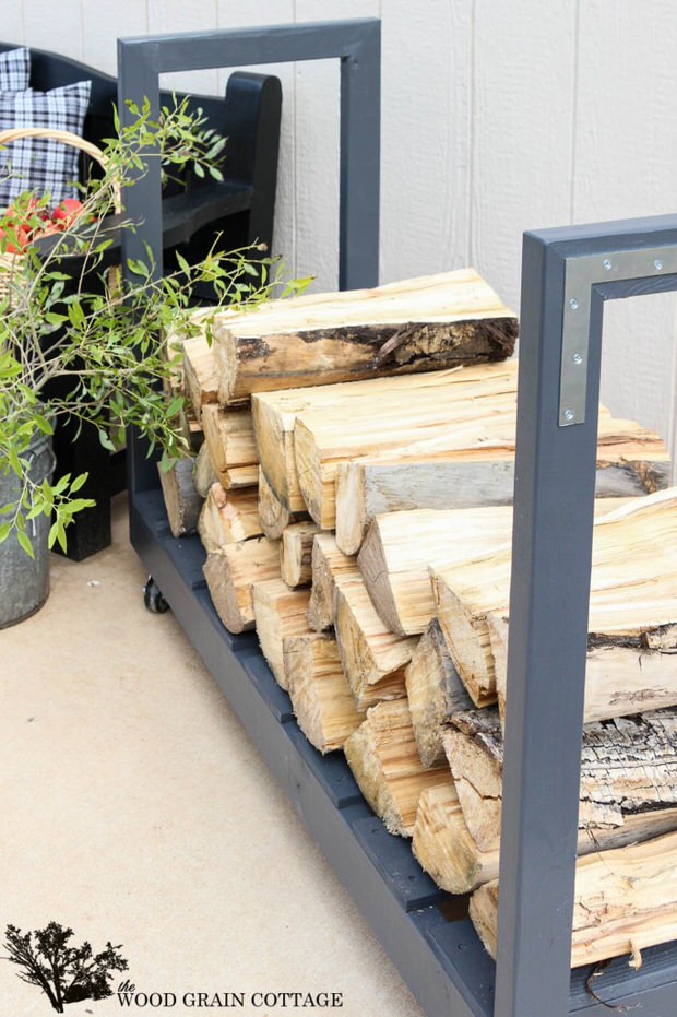 9 DIY Outdoor Firewood Racks Bless My Weeds