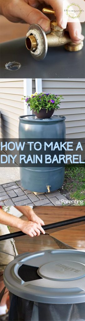 Rain Barrel, How to Make A Rain Barrel, DIY Rain Barrel, Easy Rain Barrel, How to Make a Rain Barrel, Easy Ways to Make a Rain Barrel, DIY Garden, Outdoor Projects, Saving Water In The Garden, Popular Pin