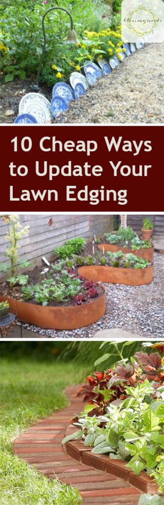 Lawn Edging| Lawn Edging DIY Projects, DIY Projects, Cheap DIY Projects, Lawn Edging Ideas, Outdoor DIY Projects, Simple DIY Projects, Outdoor Living