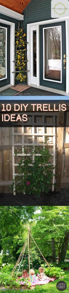 10 DIY Trellis Ideas - DIY Garden Trellis, Garden Trellis Ideas, Gardening Trellis Projects, Outdoor Projects, Outdoor DIY Projects, Handmade Garden Trellis, DIY Garden Stuff, Popular Pin