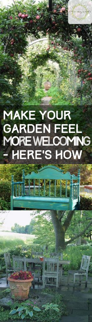 Make Your Garden Feel More Welcoming - Here's How - How to Make Your Garden Feel Welcoming, Garden Decor, Gardening Decor Tips and Tricks, How to Decorate Your Garden, Gardening, Gardening Hacks, Gardening 101, Popular Pin 