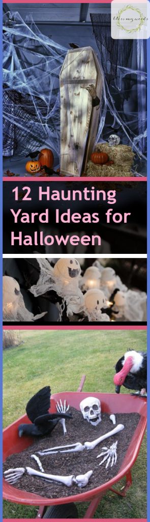 12 Haunting Yard Ideas for Halloween - Bless My Weeds| Yard Ideas for Halloween, Halloween Yard Ideas, Yard and Landscaping Ideas, Landscaping Ideas for Halloween Yards, Halloween Home Decor, Popular Pin