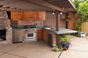 Outdoor Kitchen Ideas: Get Your Apron On! - Bless My Weeds | Outdoor Kitchen Ideas | DIY Outdoor Kitchen | Outdoor Kitchens