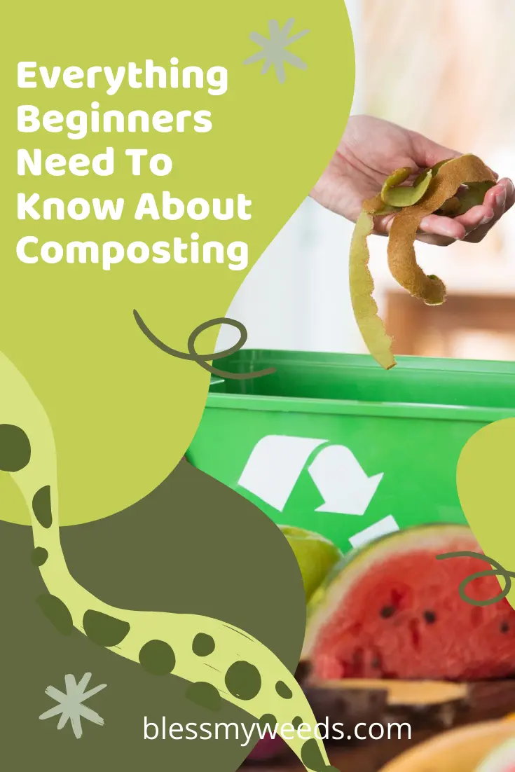 Composting for beginners often seems a little overwhelming. But, once you know a few tips, it's easy to get started and compost to your heart's content. Read the post to learn just how easy composting can be. #composting #gardens #blessmyweedsblog
